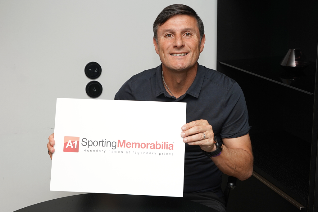Javier Zanetti signs with A1 Sporting Memorabilia on the 31st May 2025, in Munich, Germany.