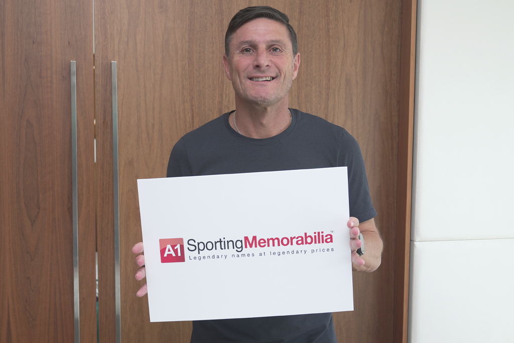 Javier Zanetti signs with A1 Sporting Memorabilia on the 15th September 2025, in Lisbon, Portugal.